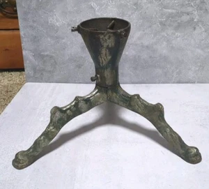 Rare German Antique Cast Iron 3 Branch Leg Christmas Tree Stand Very Nice - Picture 1 of 12