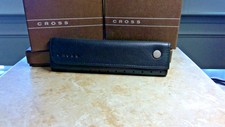 CROSS AutoCross Genuine Leather Single Pen CasE  Black , Holds Most Cross Pens