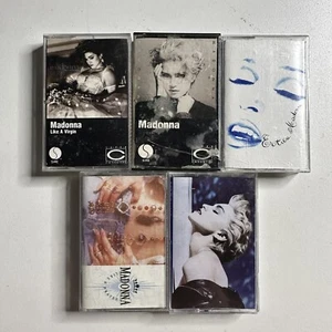 MADONNA Cassette Tape Lot Of 5 Like A Player True Blue Like A Virgin Erotica - Picture 1 of 5
