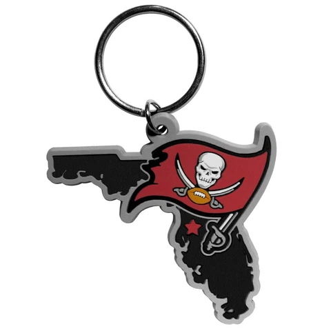 Tampa Bay Buccaneers Home State Rubber Flexi Key Chain NFL Licensed Football Cover