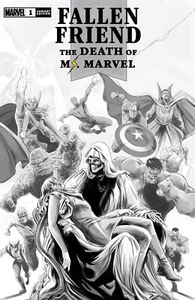 FALLEN FRIEND 1 CARNERO SDCC B&W VARIANT MARVEL COMICS 2023 - Picture 1 of 3
