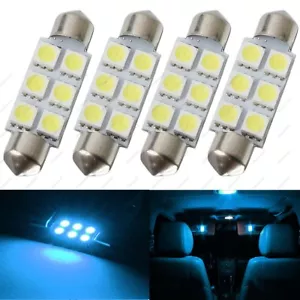 4 X Azul Hielo 42mm 6SMD 5050 Festoon Cúpula Mapa Luz LED 578 211-2 212-2 + HERRAMIENTA - Imagen 1 de 6