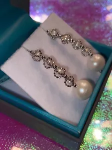 NEU! EXQUISITE STERLINGSILBER & PERLENTROPFEN OHRRINGE VON EFFY/375 $/EIN TOLLES GESCHENK! - Bild 1 von 5