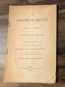Historische Skizze der Minister Essex South Salem Massachusetts 1893 aus dem 19. Jahrhundert - Bild 1 von 5