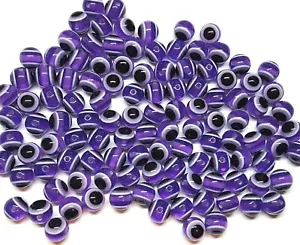 Cuentas de resina púrpura para globo de ojo malo de 10 mm - Paquete de 100 - Imagen 1 de 1