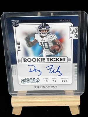 2021 Contenders - Dez Fitzpatrick #130 - Rookie Ticket Auto - Titans - Image 1 of 2