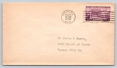1936 FDC Daniel Wyoming US Route 189 Oregon Territory 3 Cent Antique Postal #783 - Image 1 of 2