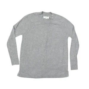 Calvin Klein Gray Pullover Sweater XS Acrylic - Knit Mock Neck Long Sleeve - Picture 1 of 8