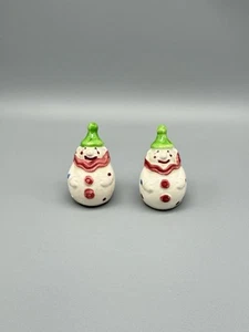 Vintage Clown Salt & Pepper Shakers Unique Roly Poly Clowns - Picture 1 of 5