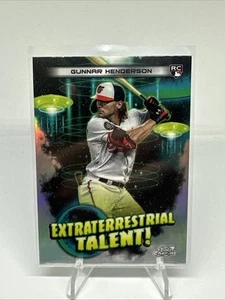 2023 Topps Cosmic Chrome Gunnar Henderson ET-6 Extraterrestrial Talent Rookie - Picture 1 of 2