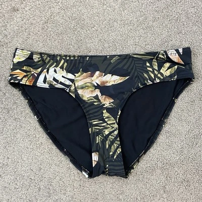 Niptuck Swim Bikini Bottom Black Tropical US 6 - Image 1 of 4