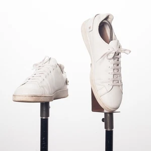 Zapatillas VALENTINO Cuero Blanco Parte Superior Baja Hombre EU44 Hechas en Italia - Imagen 1 de 7