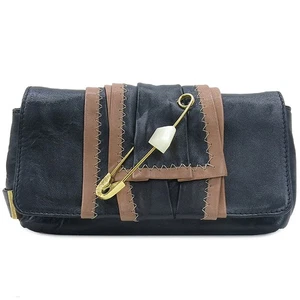 Marc_Jacobs schwarze Leder Wäscheklammer Mini Clutch - Bild 1 von 4