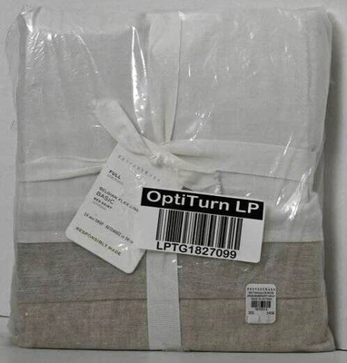 Falda de cama Pottery Barn belga de lino con pliegues laterales completa de 14" lino caída nueva con etiquetas Foto 1 de 4