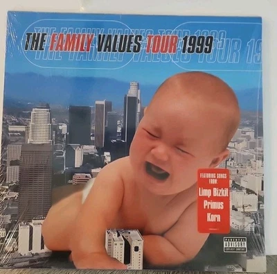 The Family Values Tour (1999) 2x LP Vinyl - In Shrink, Limp Bizkit, Korn, Primus - Image 1 of 2