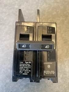 SIEMENS TYPE BQ 2 POLE 40 Amp Breaker - Picture 1 of 6