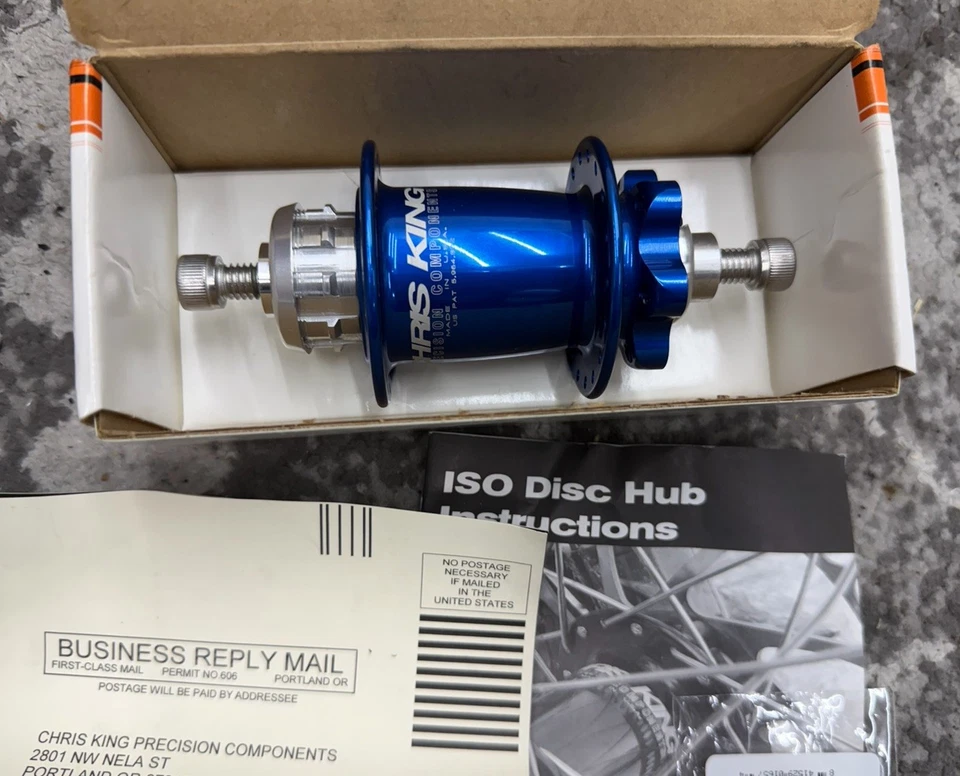 Chris King BMX Disco ISO Azul Marino 6 Pernos 3/8 36 Agujeros Buje Trasero 36H Nuevo de Lote Antiguo Foto 1 de 4