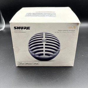 Shure MV5 Silver USB Stereo Condenser Microphone For: Mac,PC,iPhone,IPod & iPad. - Picture 1 of 6