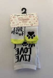 Doggy and Me Matching Socks – Live Love Woof - Snuggle Feet & Paws - Picture 1 of 5
