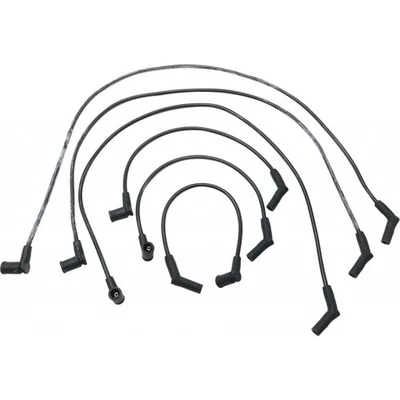 Juego de 6 cables de bujía de 8 mm de largo con acabado negro para Ford F-150 2005 06 07 2008 Foto 1 de 4