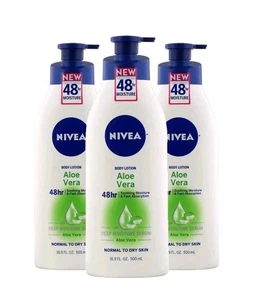 Pack de 3 nuevas NIVEA Loción Aloe Vera 48 Horas Bomba, 16.9 Onzas Cada una - Imagen 1 de 1