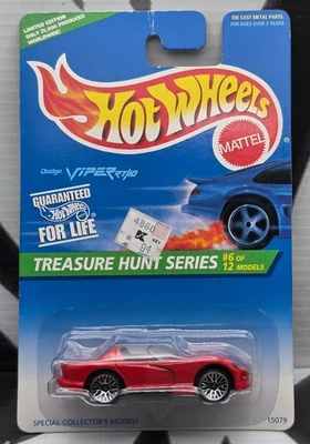 Hot Wheels Treasure Hunt 1996 ** Dodge Viper RT/10 ** #433 "T-Hunt" 1:64 rojo Foto 1 de 2