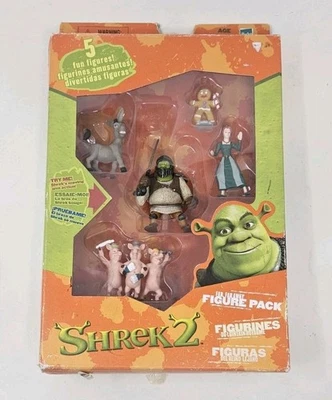 Shrek 2 Far Far Away Figure Pack of 5 Hasbro 2004 Open Box - Image 1 of 4