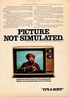 1975 Vintage 8X11 Print Ad For Sony Trinitron Tv Kv-1711 Picture Not Simulated