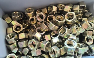 1x Sechskantmutter M10x1,25 SW14 gelb verzinkt 10.9 reduzierte Schlüsselweite 14 - Bild 1 von 2