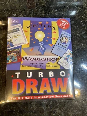 Turbo Draw CD ROM software factory sealed windows 95 - Image 1 of 4