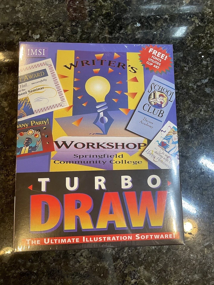Turbo Draw CD ROM software factory sealed windows 95 - Image 1 of 4