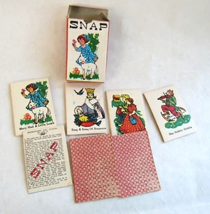 Vintage Kartenspiel Snap Hongkong 41 Karten Anleitung Mutter Gans Figuren Basteln - Bild 1 von 6