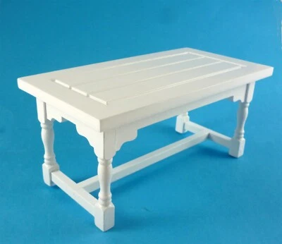 Dollhouse Miniature White Wood Work Table, T5295 - Image 1 of 2