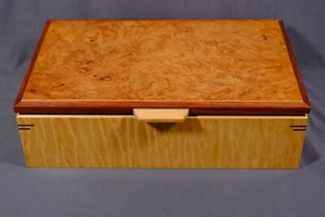 Large Handmade Wooden Jewelry Box 14" - Picture 1 of 19