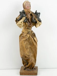 Vintage Mexico EB Woman Carrying Two Pigs Paper Mache Hand Made Folk Art 14” - Picture 1 of 9