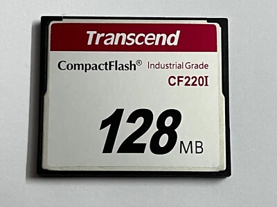 Transcend TS128MCF220I 128MB Industrial Grade Compact Flash CF Card 220X CF220I - Image 1 of 4