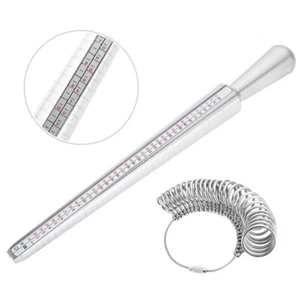 Finger Ring Sizer Mandrel Sizing Measuring Stick Jewelry Size Measure Tool - Picture 1 of 14