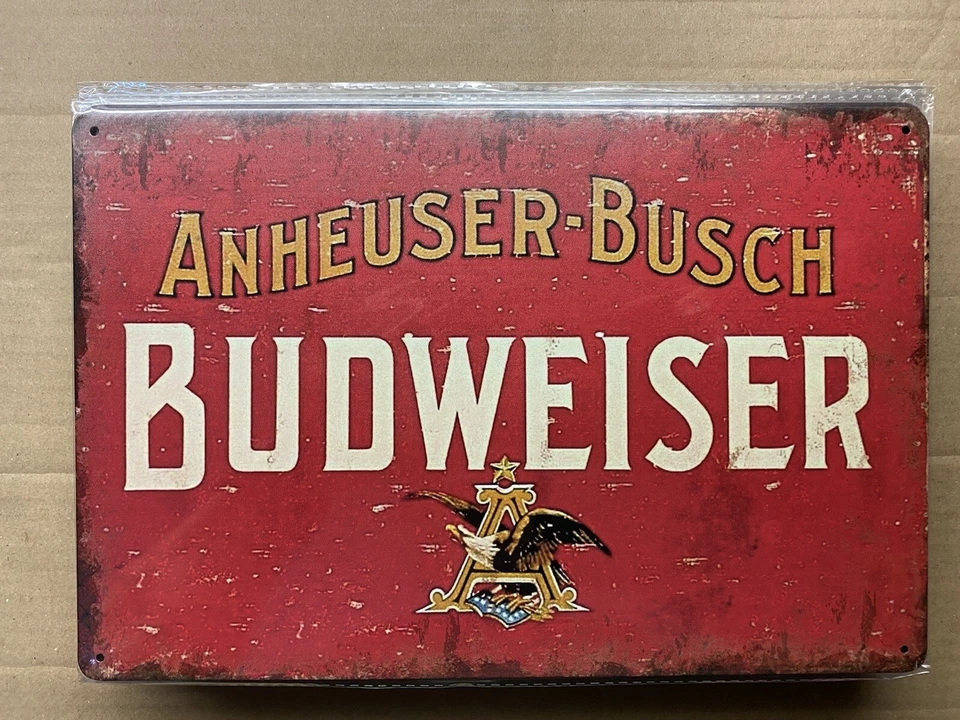 Blechschild 30x20cm, Garage, Deko, Geschenk, Schild. Budweiser - Bild 1 von 1
