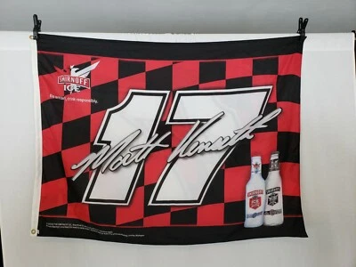 RARE 2004 Matt Kenseth #17 Smirnoff Ice Driver Race Checkered Flag 3'x4' 2 Sided - Image 1 of 4