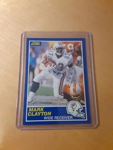 Tarjeta de fútbol americano 1989 Mark Clayton de los Miami Dolphins puntaje #12, amplio receptor. WR (NM) - Imagen 1 de 2