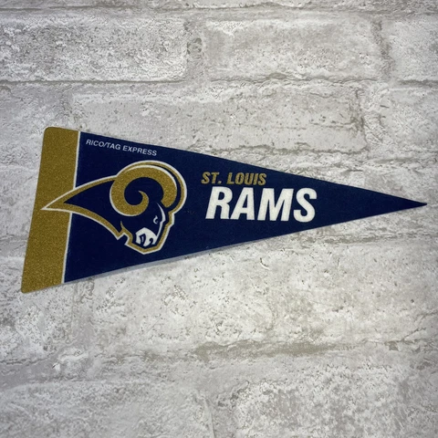 NFL Mini PENNANT FLAG St. Louis Rams by Rico/Tag Express 9"x 4” Cover