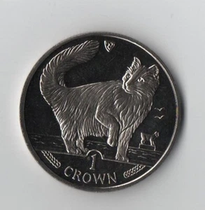 World Coins Isle of Man 1 Crown 1991 BU - Picture 1 of 2
