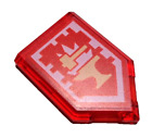 LEGO NEXO Knights Power Shield 22385PB085 trans rot Amboss der Mühe 2x3 fünfeck