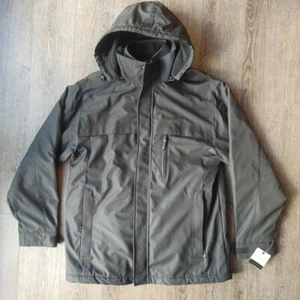 St Johns Bay Jacket Womens Medium Softshell Insulated Black Coat Parka Hood - Picture 1 of 9
