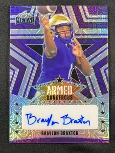 2024 Leaf Metal BRAYLON BRAXTON Armed & Dangers Purple Mojo Auto! SP #'d /7! - Picture 1 of 2