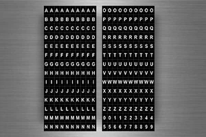 Set 280 x Aufkleber Sticker Alphabet Zahl Scrapbooking Buchstaben R7 - Bild 1 von 1
