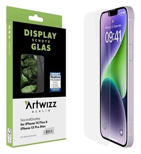 Artwizz SecondDisplay iPhone 14 Plus / iPhone 13 Pro Max vetro protettivo 100% vetro - Foto 1 di 1