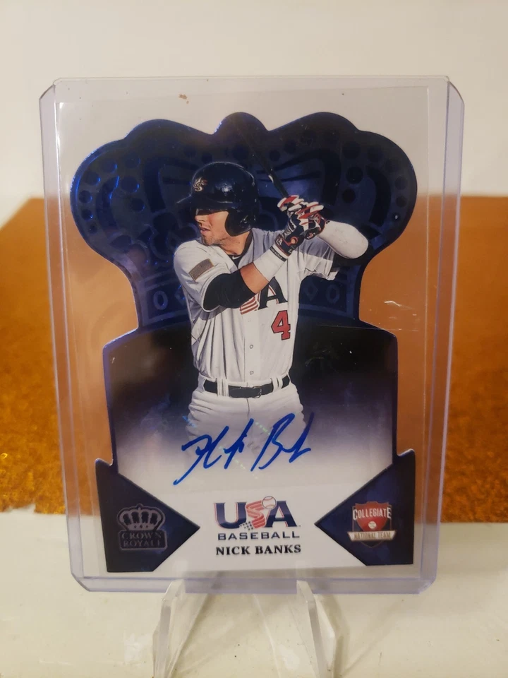 2015 USA Baseball Crown Royale Signatures Blue Morgan McCullough Auto 3/25 - Image 1 of 2