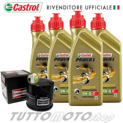 CASTROL - CHAMPION Tagliando TRIUMPH Bonneville T120 1200 Black 2016-2020 - Castrol 10W40 + Filtro