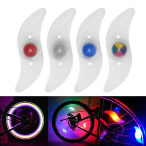 2 COLOUR Bicycle Cycling Bike Wheel Spoke Wire Tyre Bright LED Flash Light Lamp - Picture 1 of 8